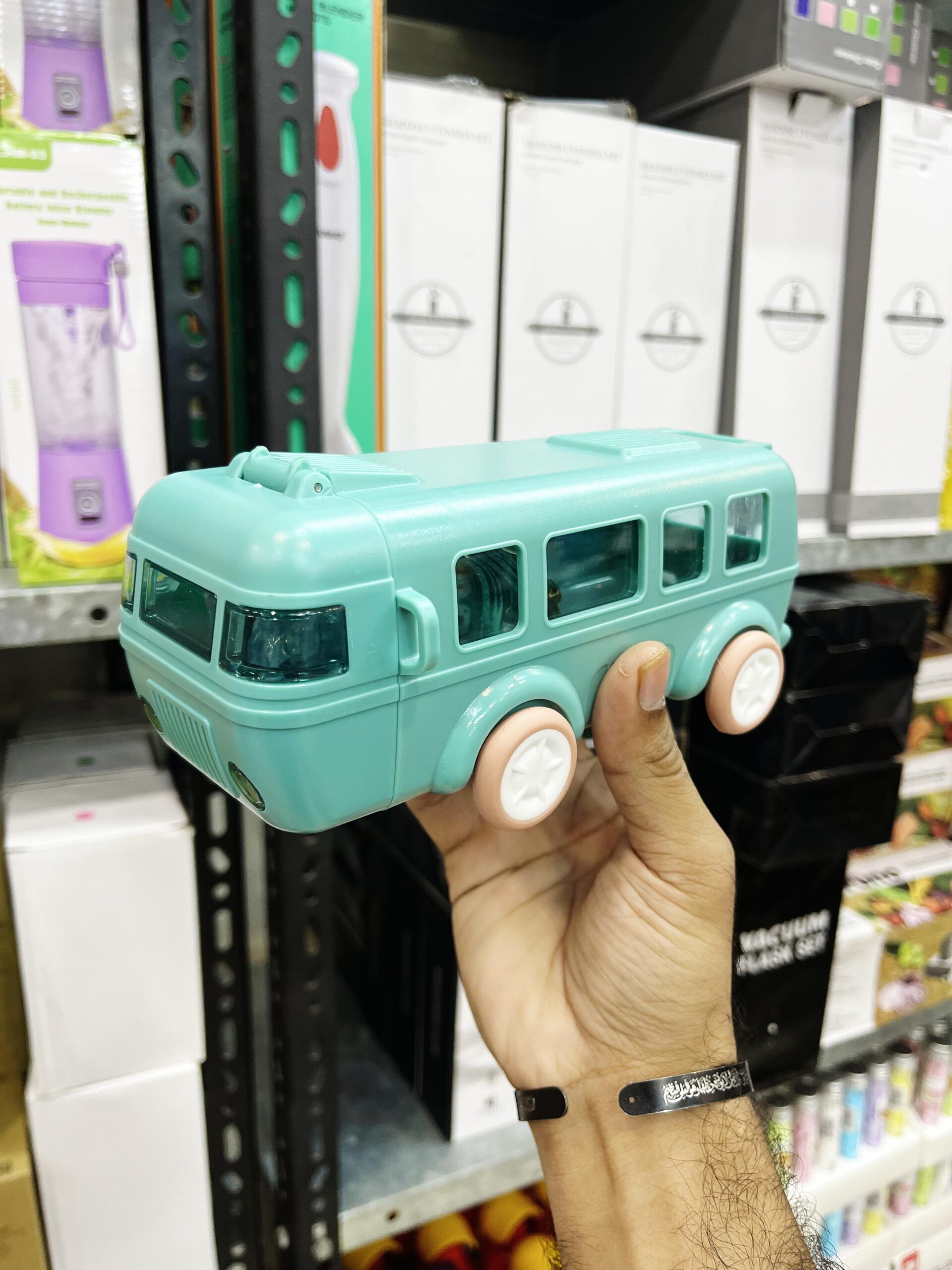 Kids Bus Shape Water Bottle 500ml | Cute School Bus Design | Leakproof & BPA Free | Easy Carry Handle | Ideal for School, Travel & Picnics - Image 6