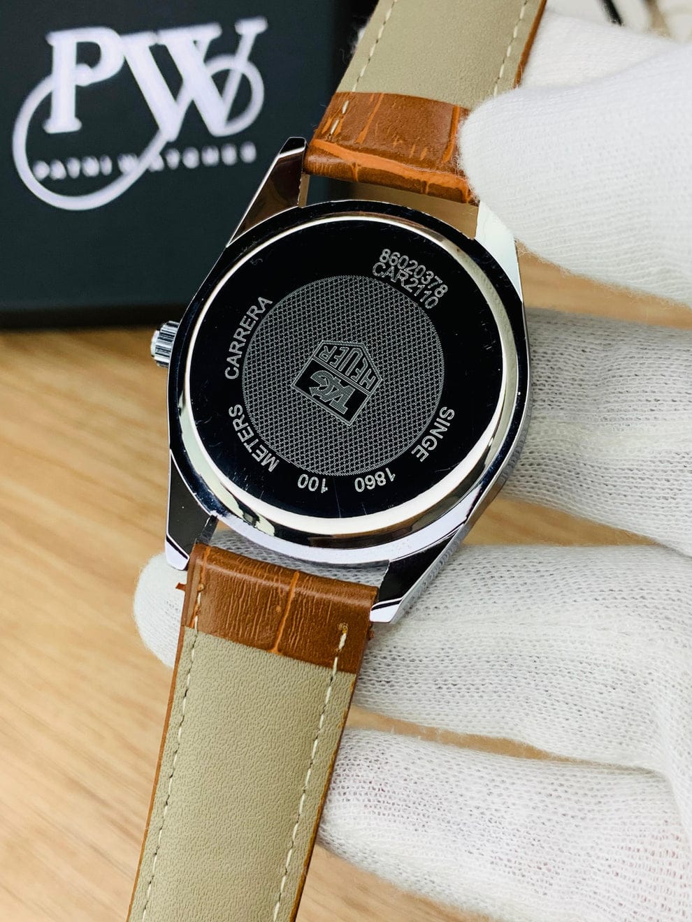 Premium Day-Date Men's Watch with Master Lock Clasp | Genuine Leather Strap, Quartz Movement, Water Resistant | Elegant Dress Watch for Business & Formal Wear - Image 7
