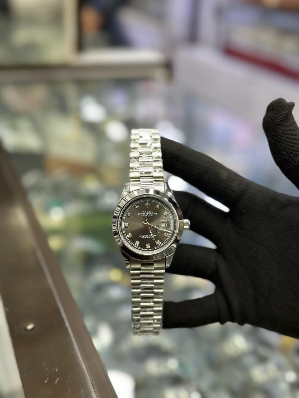 Rolex Style Luxury Watch for Men | 12 Nagina Diamond Dial | Date & Taj Lock | Water Resistant | Multiple Colors & Dials - Image 4