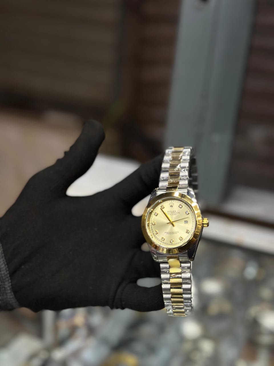 Rolex Style Luxury Watch for Men | 12 Nagina Diamond Dial | Date & Taj Lock | Water Resistant | Multiple Colors & Dials - Image 2