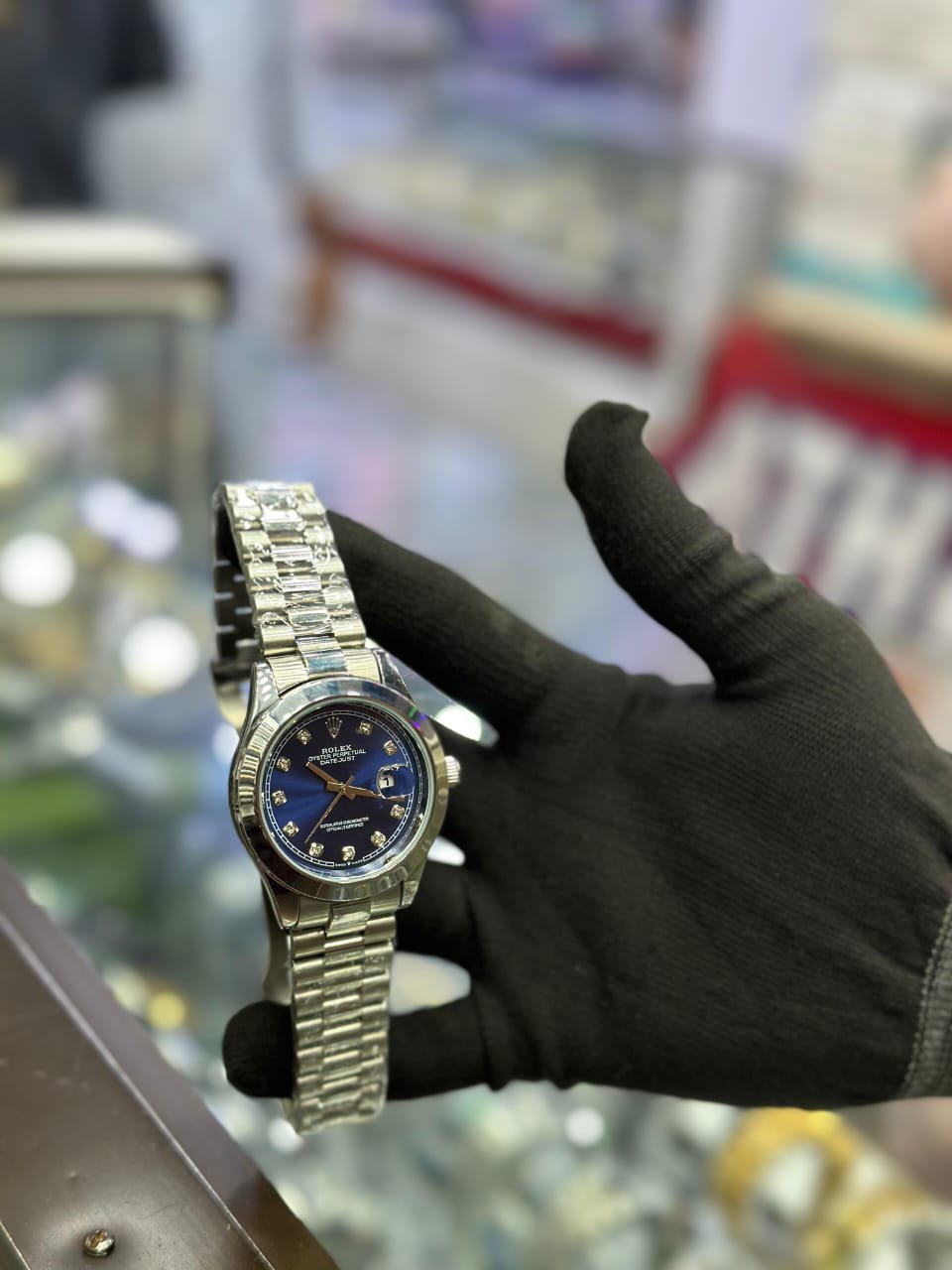 Rolex Style Luxury Watch for Men | 12 Nagina Diamond Dial | Date & Taj Lock | Water Resistant | Multiple Colors & Dials - Image 5