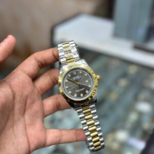 Rolex Style Luxury Watch for Men | 12 Nagina Diamond Dial | Date & Taj Lock | Water Resistant | Multiple Colors & Dials