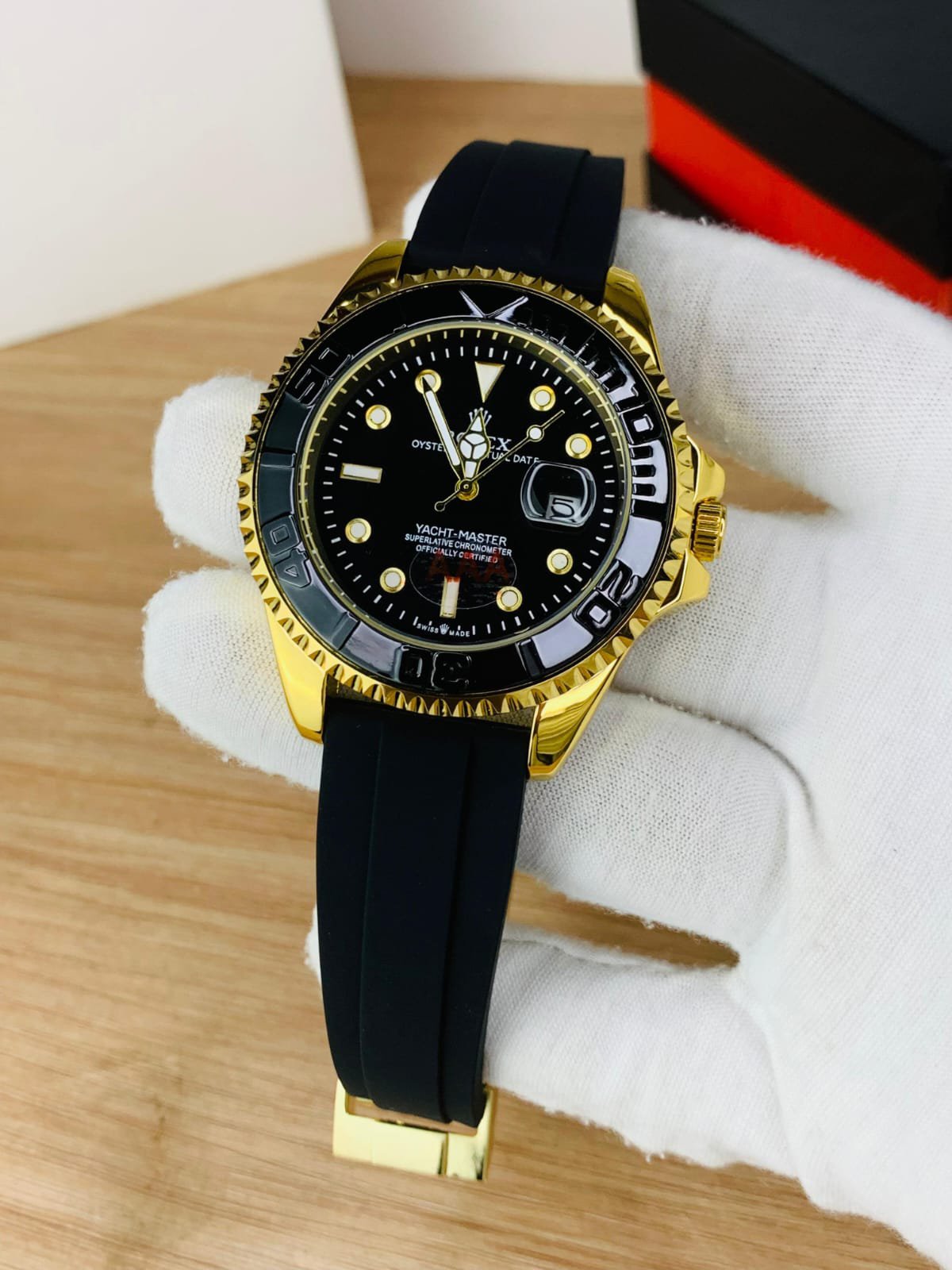 Rolex Yacht-Master Inspired Watch for Men - Luxury Silicone Strap, Rotating Bezel, Radium Dials, Water Resistant, Multiple Colors - Image 13