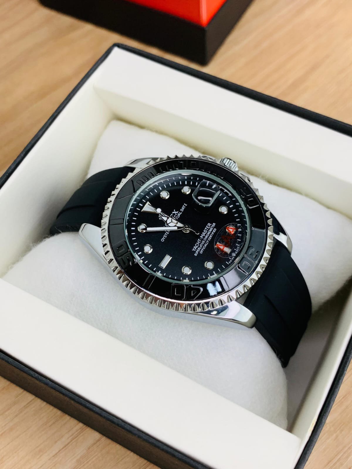 Rolex Yacht-Master Inspired Watch for Men - Luxury Silicone Strap, Rotating Bezel, Radium Dials, Water Resistant, Multiple Colors - Image 6
