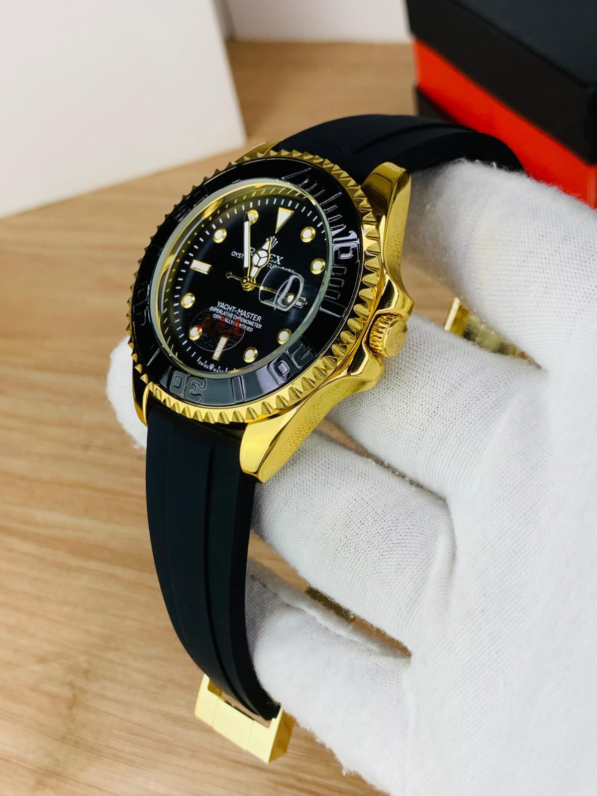 Rolex Yacht-Master Inspired Watch for Men - Luxury Silicone Strap, Rotating Bezel, Radium Dials, Water Resistant, Multiple Colors - Image 10