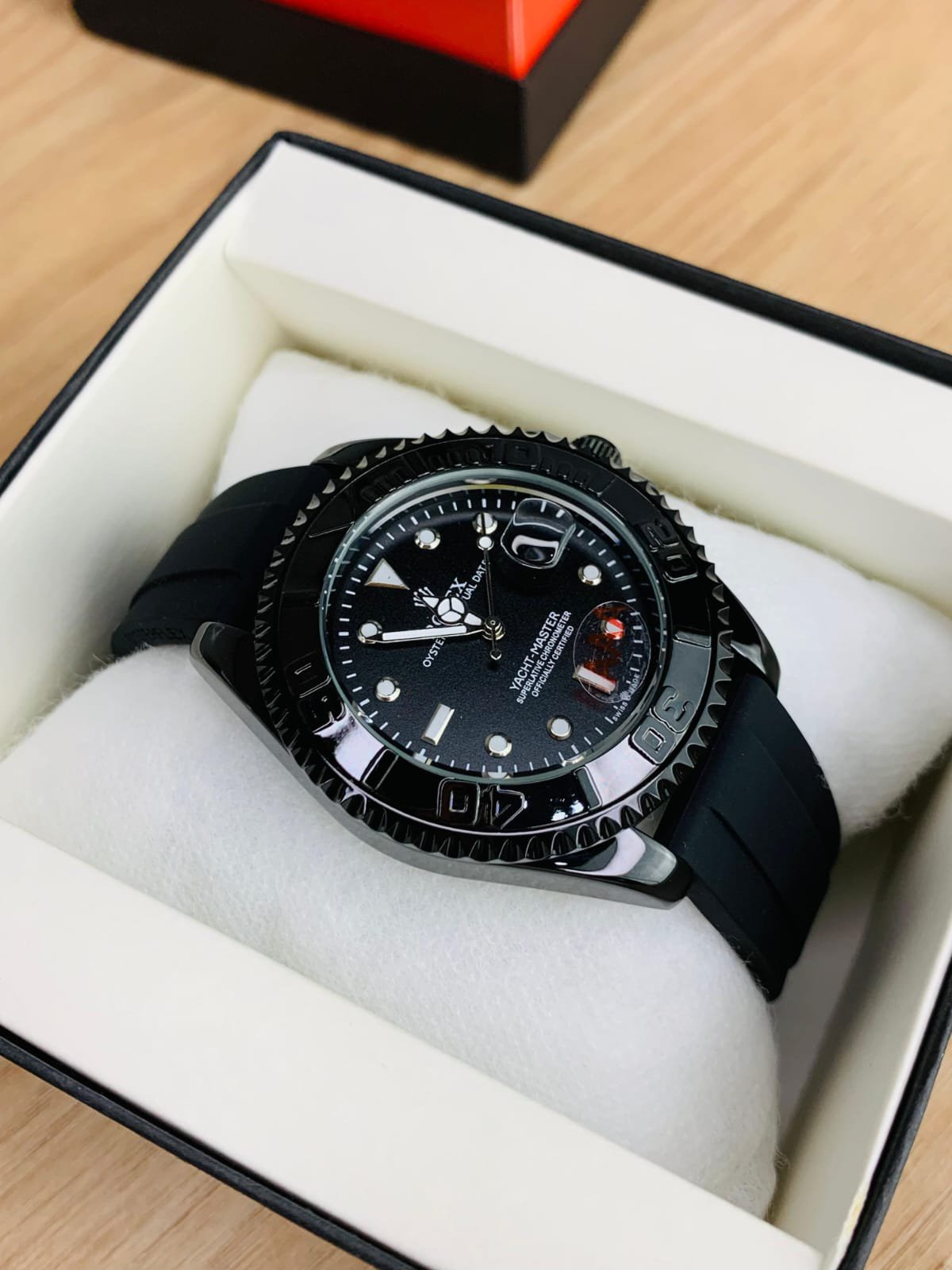 Rolex Yacht-Master Inspired Watch for Men - Luxury Silicone Strap, Rotating Bezel, Radium Dials, Water Resistant, Multiple Colors - Image 4