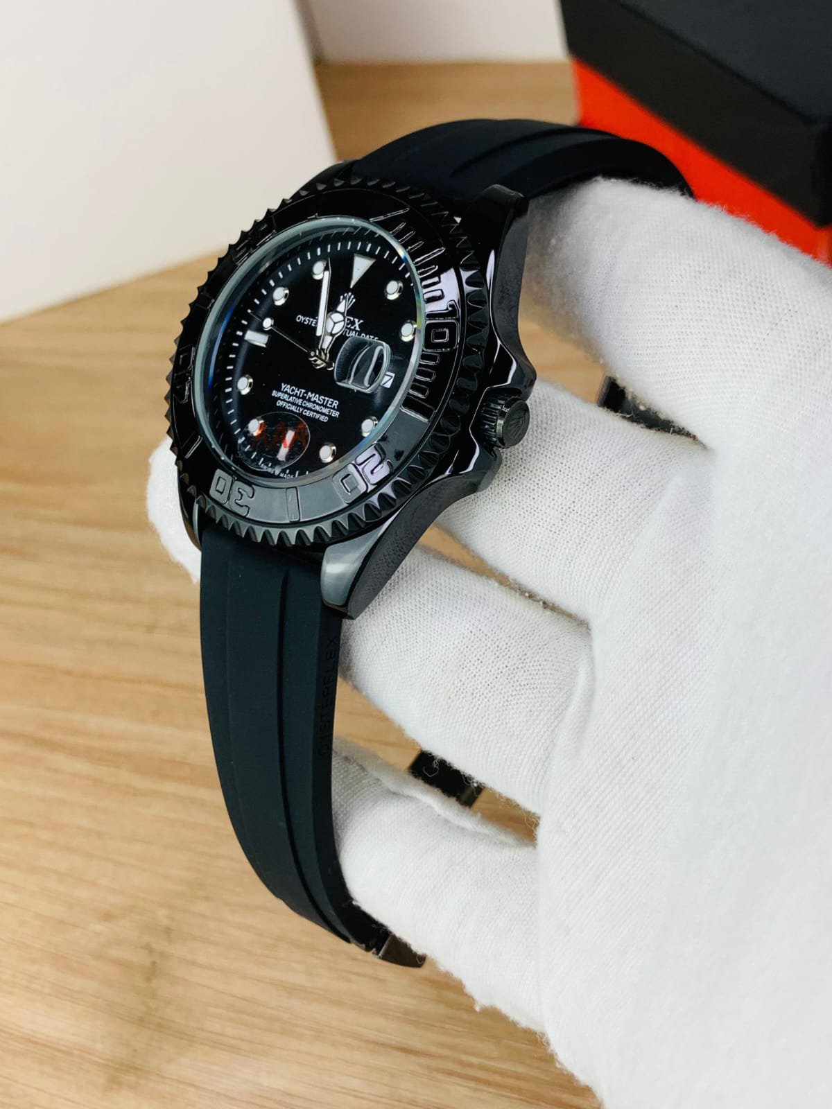 Rolex Yacht-Master Inspired Watch for Men - Luxury Silicone Strap, Rotating Bezel, Radium Dials, Water Resistant, Multiple Colors - Image 11