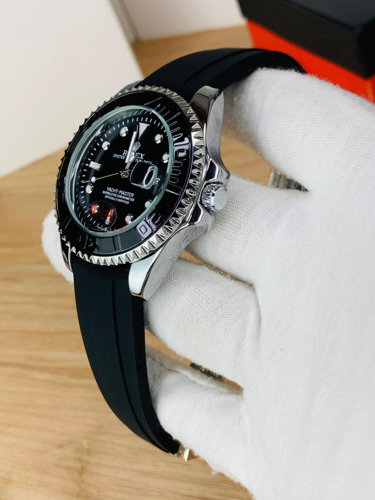 Rolex Yacht-Master Inspired Watch for Men - Luxury Silicone Strap, Rotating Bezel, Radium Dials, Water Resistant, Multiple Colors