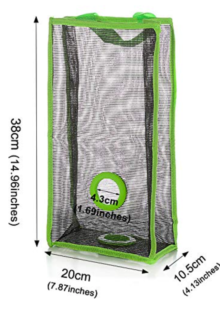 Hanging Storage Bag Organizer | PVC Net Bag Dispenser & Holder | Waterproof Wall Mount for Kitchen, Bathroom, Laundry | Folding Trash Bag Organizer, Grocery Bag Storage - Image 4