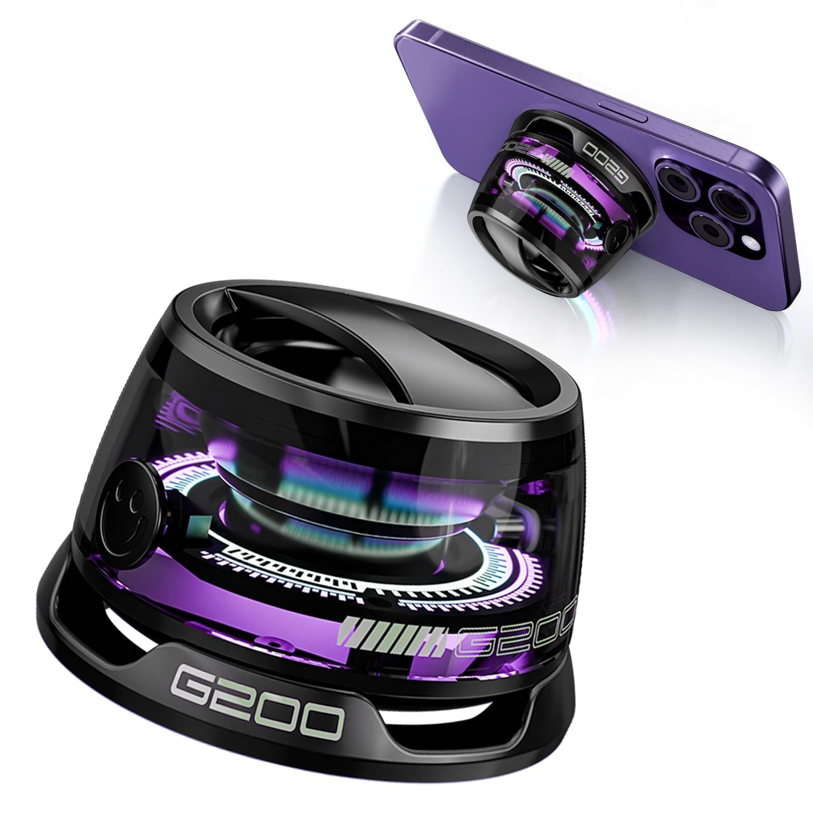 G200 Magnetic Bluetooth Speaker | Portable Mini Speaker with Phone Stand, RGB Lights, Game Mode, 7H Playtime | Wireless, Bass Boost, Perfect for Teens, Camping, Home Decor, Gifts